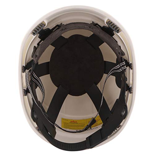 KARAM PN545 Safety Helmet for Men Industrial & Construction Helmet | Slider Type Adjustment with Adjustable Chin Strap | Ventilation & Side Slot for Attachment | EN Certified Hard Hat | Super White - Image 2