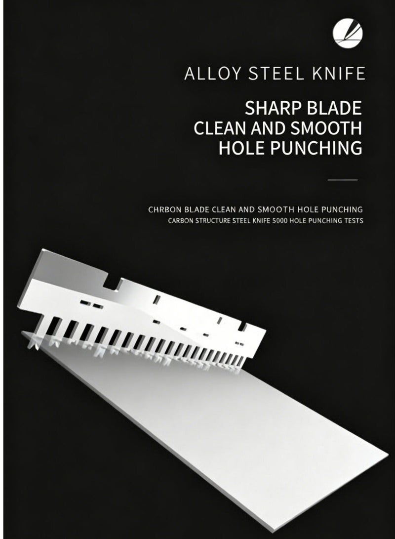 Shangxing 21-hole punch binding machine, rubber ring binding machine, 450-sheet capacity, suitable for A4/A5/Letter paper, office binding machine, document punching machine. - Image 2
