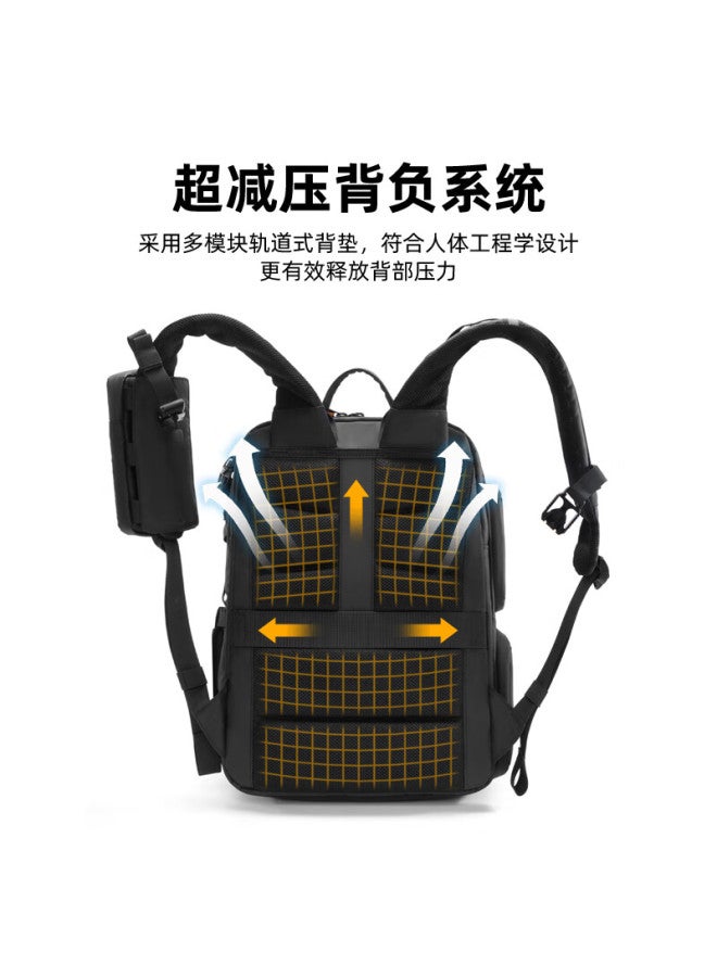 Cwatcun Camera Backpack With Large Capacity, Separate Compartments For Travel And Street Photography, Side Quick Access For Two Cameras And Multiple Lenses, Compatible With Fuji, Sony, Nikon, Canon - Image 5