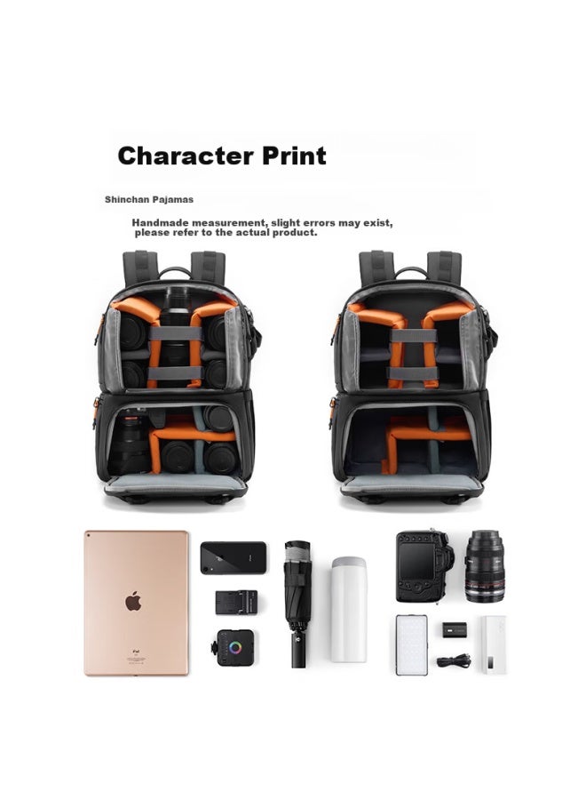 Cwatcun Camera Backpack With Large Capacity, Separate Compartments For Travel And Street Photography, Side Quick Access For Two Cameras And Multiple Lenses, Compatible With Fuji, Sony, Nikon, Canon - Image 3