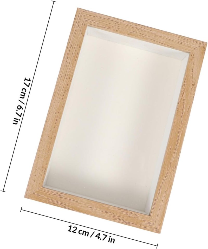 1Pc Wooden Picture Frame for Dried Flowers Photos Creative Specimen Holder Interior Natural Color Decorative Ornament for Home Bedroom and Dining Room - Image 2