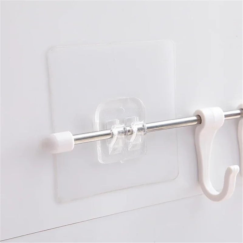 Double Hook Self Adhesive Hooks 20PCS Transparent Wall Hanging Holder for Kitchen Bathroom Storage - Image 5