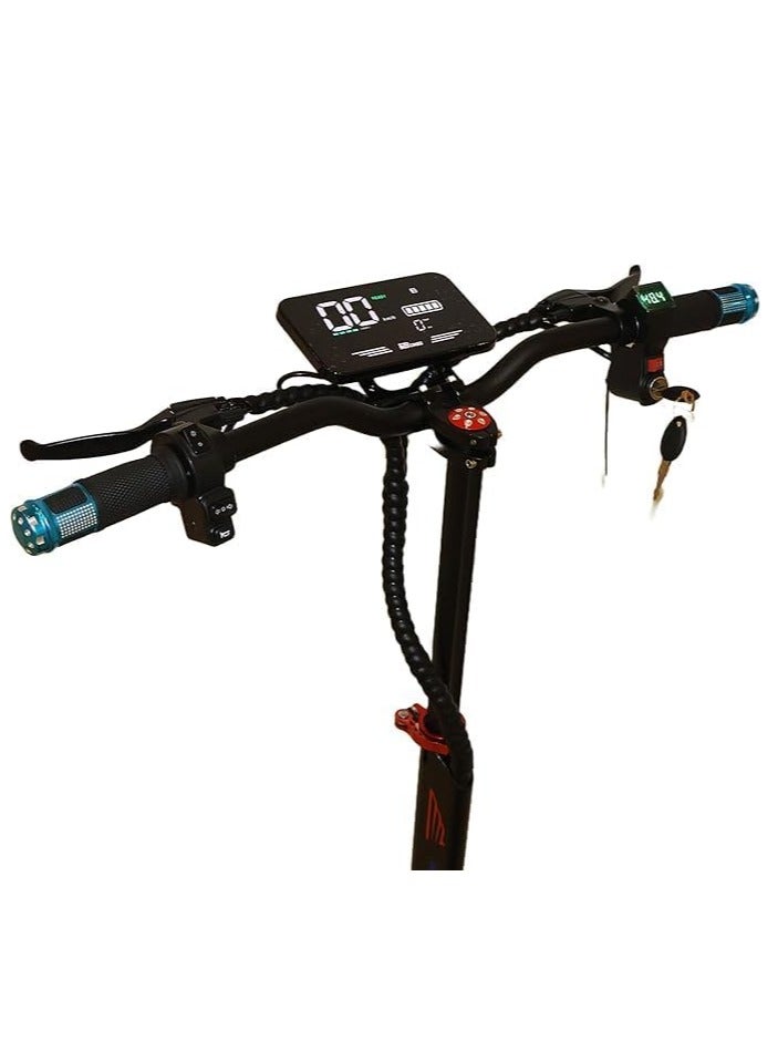 شارد سكوتر كهربائي – محرك بقوة 1800 واط، نظام تعليق أمامي وخلفي، بطارية ليثيوم 48 فولت 13 أمبير، إطارات مقاس 10 بوصات، شاشة LED وميزات أمان - Image 4