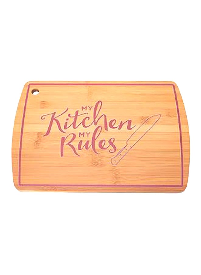 Bien Servi Rectangular Shape Anti Slip Base Sustainable Bamboo Cutting Board Brown 23 x 33 x 1 cm H-2049L-UV7  - Image 1
