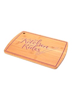 Bien Servi Rectangular Shape Anti Slip Base Sustainable Bamboo Cutting Board Brown 23 x 33 x 1 cm H-2049L-UV7  - Image 2