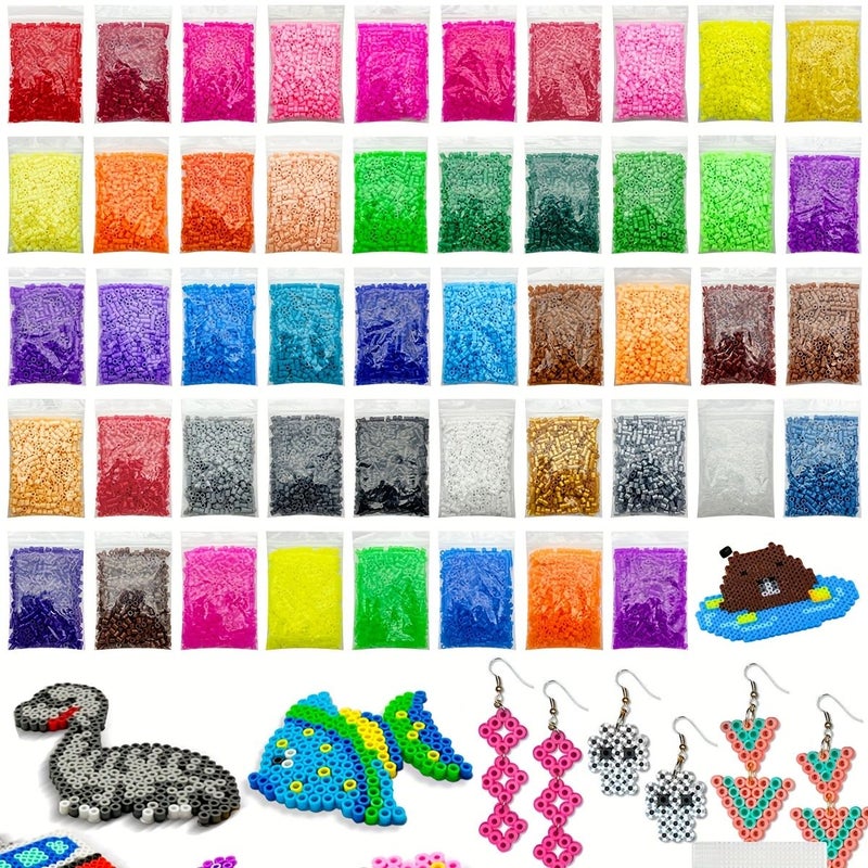 طقم 3000 قطعة من خرز الدمج (Fuse Beads) ستايل 130 لصناعة الأساور والقلائد وزينة المجوهرات والهدايا - Image 1