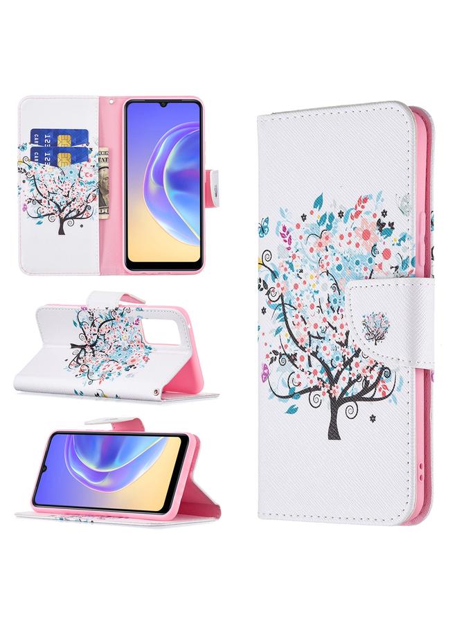 erorex Case For vivo V21e 4G Colored Drawing Pattern Horizontal Flip Leather Case with Holder & Card Slots & Wallet - Image 1