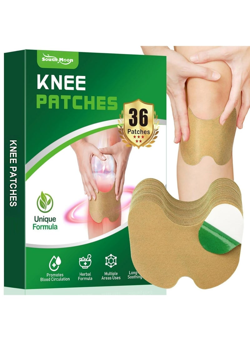 SOUTH MOON Pain Relief Patches,36 Pcs Knee Pain Relief, Wormwood Relieving 12 Hour Long Lasting Relief of Joint Pains for Knee, Back, Neck, Shoulder Pain - Image 1