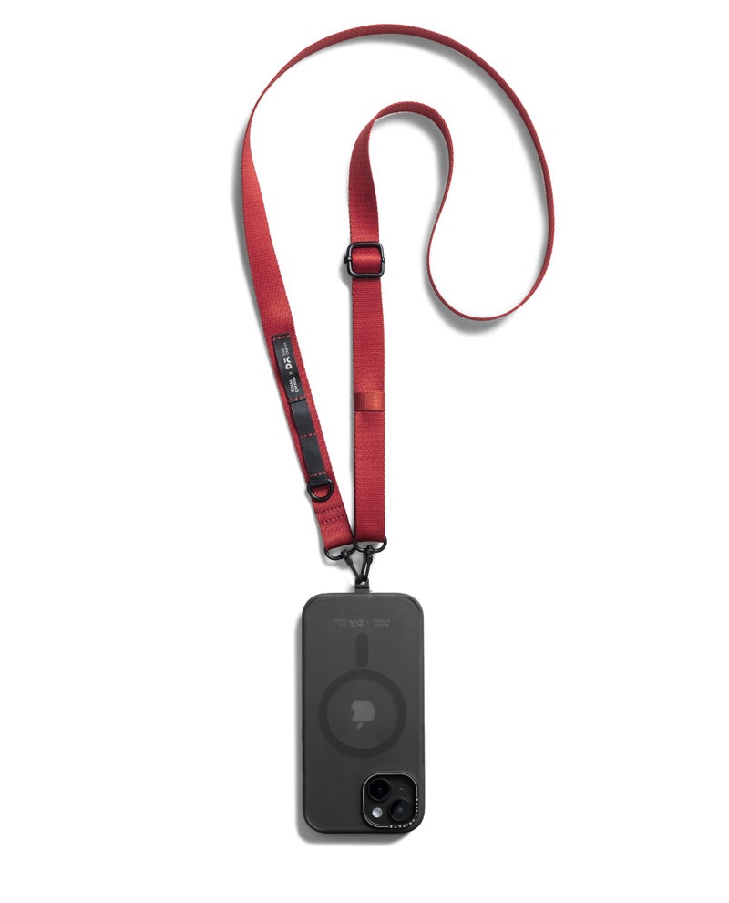 DailyObjects Red Art of Motorcycling Utility Lanyards | Phone Necklace Comfortable Around The Neck, Compatible with All Smartphones | Phone case is not included - Image 1