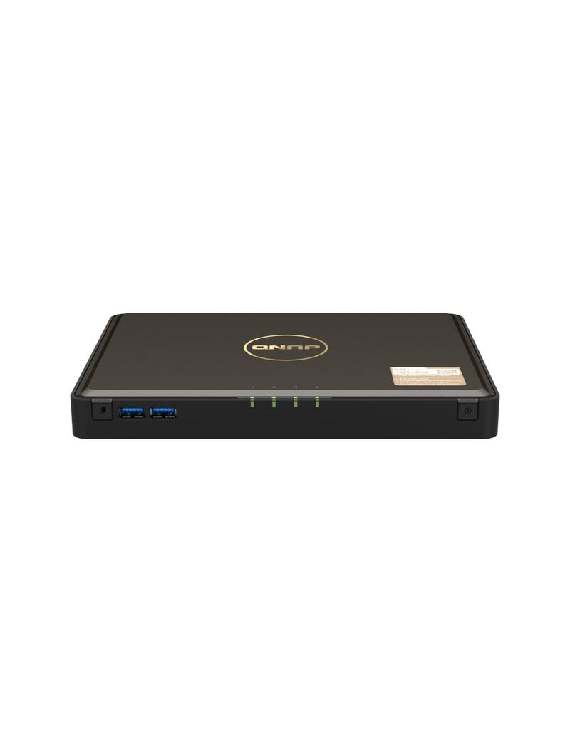 QNAP TBS4648GUS 4 Bay M2 NVMe SSD NASbook Intel Celeron N5105N5095 4core CPU 8GB DDR4 Memory and 25GbE 1G100M10M Network Connectivity Diskless