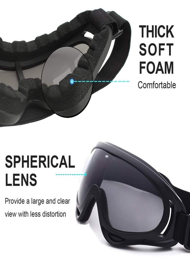 LJDJ Motorcycle Goggles,4 Pack Dirt Bike ATV Motocross Riding Offroad Protective with 4 Pack Neck Breathable Bandana Mask for Men Women Kids Youth Adult - Image 4