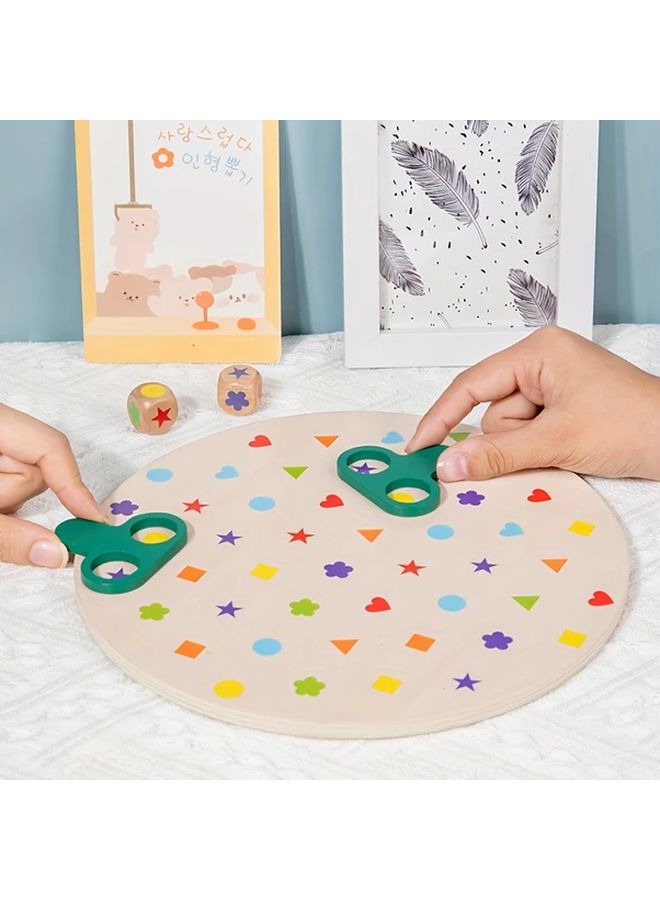 Wooden Cognitive Battle Game 2 Player Develops Color Recognition Hand Eye Coordination - Image 3