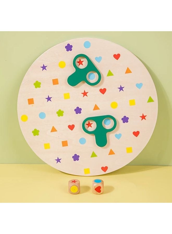 Wooden Cognitive Battle Game 2 Player Develops Color Recognition Hand Eye Coordination - Image 4