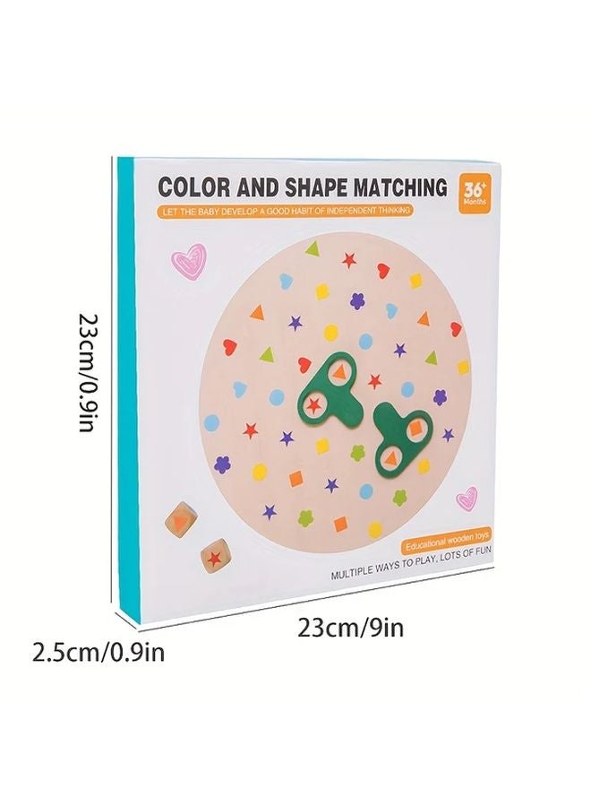 Wooden Cognitive Battle Game 2 Player Develops Color Recognition Hand Eye Coordination - Image 2