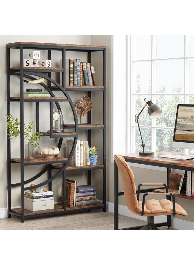 NKX Free Standing Tall Bookshelves Storage for Books and Multifunctional for Living Room Bedroom Office - Image 2