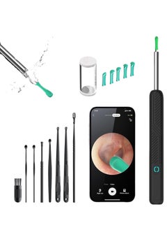 CIMIA Ear Wax Removal,Smart Ear Cleaner with HD Camera, Rechargeable Earwax Remover Tool, Safe Ear Scoop for Children & Adults, Home Ear Cleaning Kit,Black  - Image 1