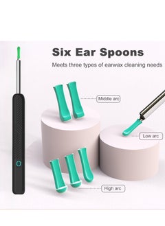 CIMIA Ear Wax Removal,Smart Ear Cleaner with HD Camera, Rechargeable Earwax Remover Tool, Safe Ear Scoop for Children & Adults, Home Ear Cleaning Kit,Black  - Image 2