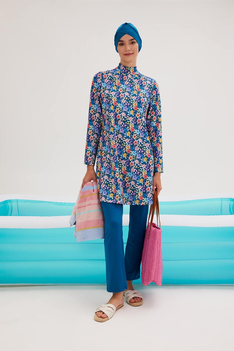 DeFacto Blue Woman Regular Fit 3 piece Burkini Casual - Image 1