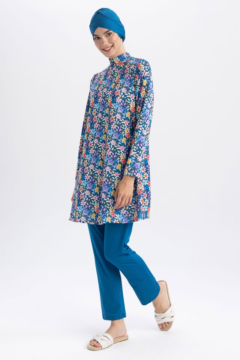 DeFacto Blue Woman Regular Fit 3 piece Burkini Casual - Image 5