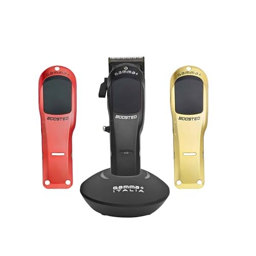 Gamma أدوات حلاقة شعر احترافية قابلة للتعديل من GAMMA+ مع محرك عزم دوران فائق، 3 أغطية قابلة للتعديل باللون الأسود والأحمر والذهبي (ماكينة حلاقة شعر) - Image 2