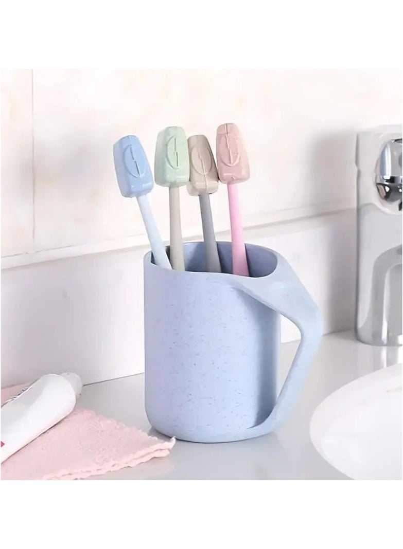 ٤ قطع من أغطية رؤوس فرشاة الأسنان، حافظة حماية محمولة لحامل فرشاة الأسنان، مناسبة للسفر والتخييم والحمام. - Image 4