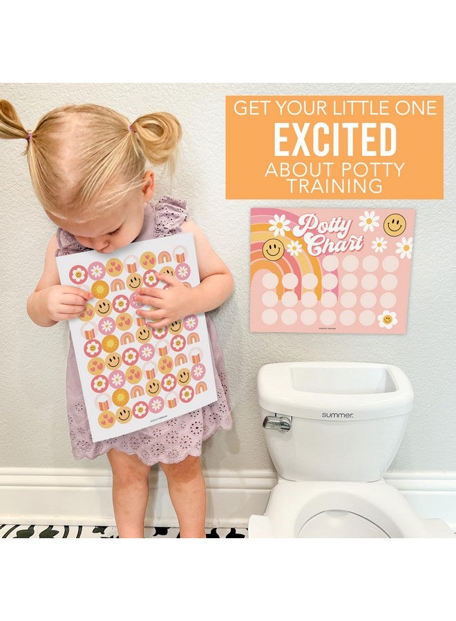 Hadley Designs Retro Potty Training Chart for Toddler Girls - Potty Training Sticker Chart for Girls, Sticker Chart for Kids Potty Training Reward Chart, Kids Reward Chart - Image 4
