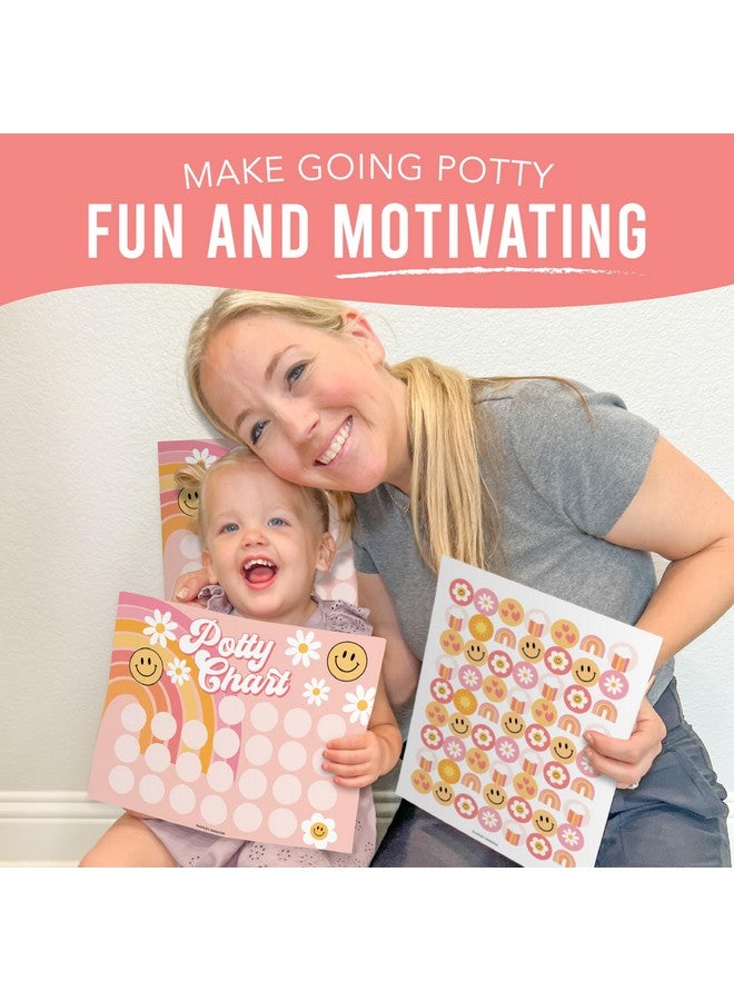 Hadley Designs Retro Potty Training Chart for Toddler Girls - Potty Training Sticker Chart for Girls, Sticker Chart for Kids Potty Training Reward Chart, Kids Reward Chart - Image 5