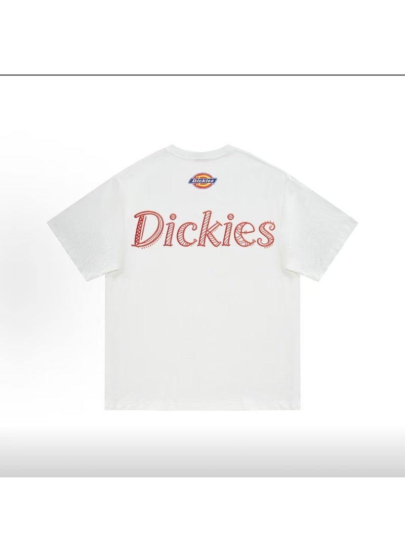 Dickies White Minimal Logo Crew Neck T-Shirt Size M - Image 3