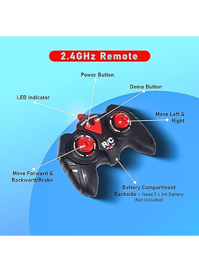 FUNFY Racing Stunt RC Toy Car With 4WD | Red | With 360 Degree Rotation, Off Road, Double Side Drive, Anti-Slip Vacuum Tires for Shock Absorption and Rechargeable Battery for Kids, Adults and Gifting - Image 3