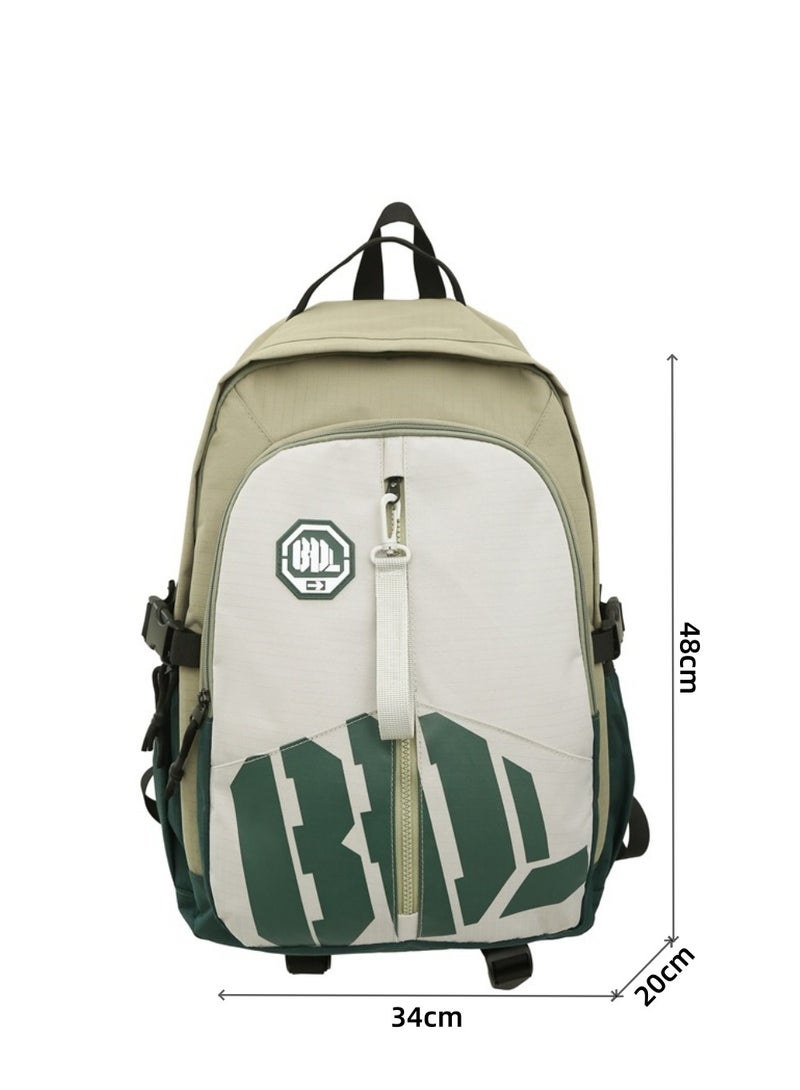 BDLBDL Fashion Student Backpack, Ergonomic Backpack, Lightweight Backpack, Durable Backpack, Adjustable Shoulder Strap Backpack, Minimalist Aesthetic Student Backpack. - Image 2