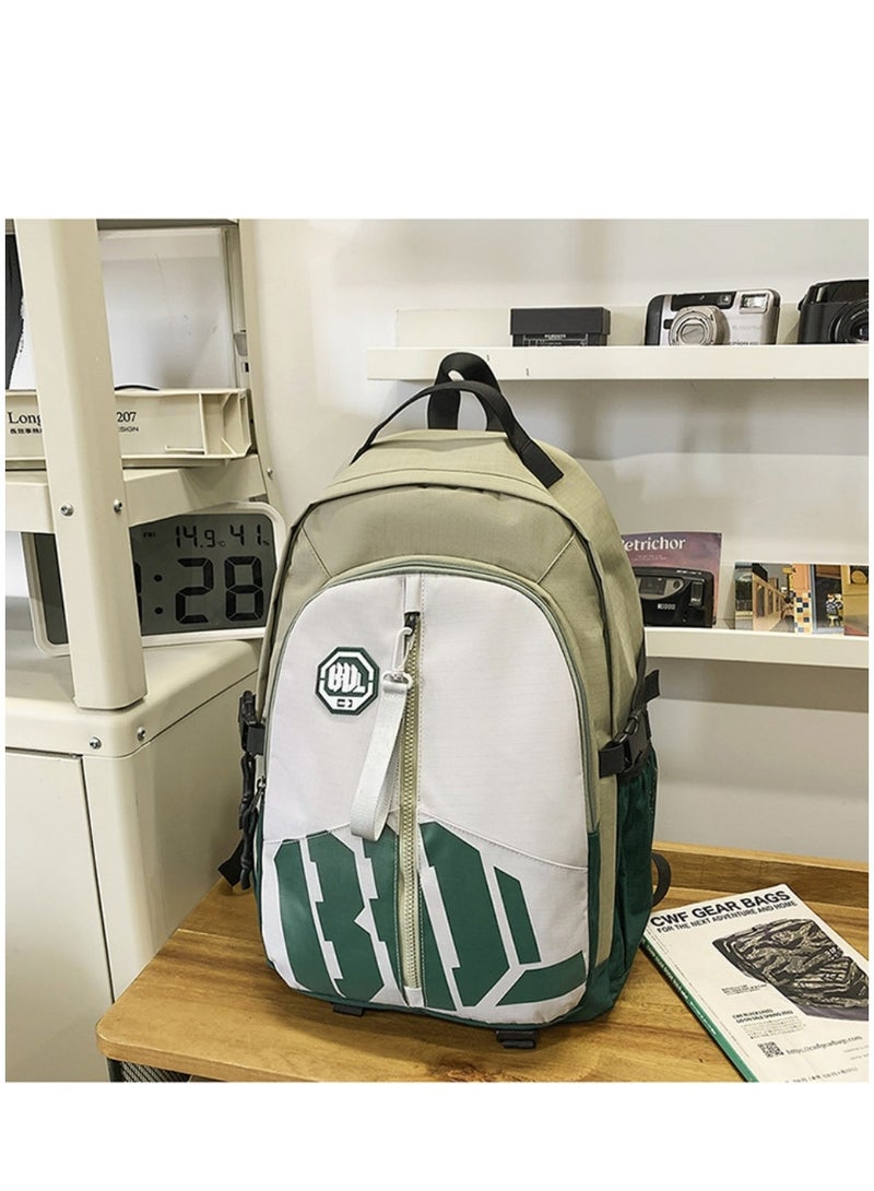 BDLBDL Fashion Student Backpack, Ergonomic Backpack, Lightweight Backpack, Durable Backpack, Adjustable Shoulder Strap Backpack, Minimalist Aesthetic Student Backpack. - Image 5
