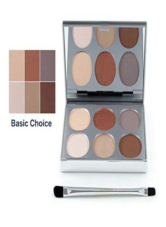 Jerome Alexander New Again Eyeshadow Palette & Brush, 6 Buildable & Blendable Micronized Powder Shades (Basic Choice) - Image 2