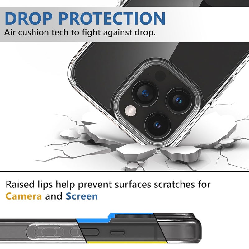 Cedo iPhone 15 Pro Max (6.7 Inch) Clear Case | Soft Flexible Slim-Fit | Full Body 360 Protection Shock Proof TPU Back Cover (Transparent) - Image 4