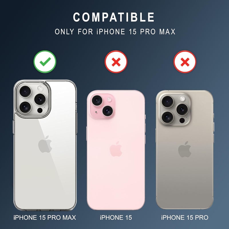 Cedo iPhone 15 Pro Max (6.7 Inch) Clear Case | Soft Flexible Slim-Fit | Full Body 360 Protection Shock Proof TPU Back Cover (Transparent) - Image 2