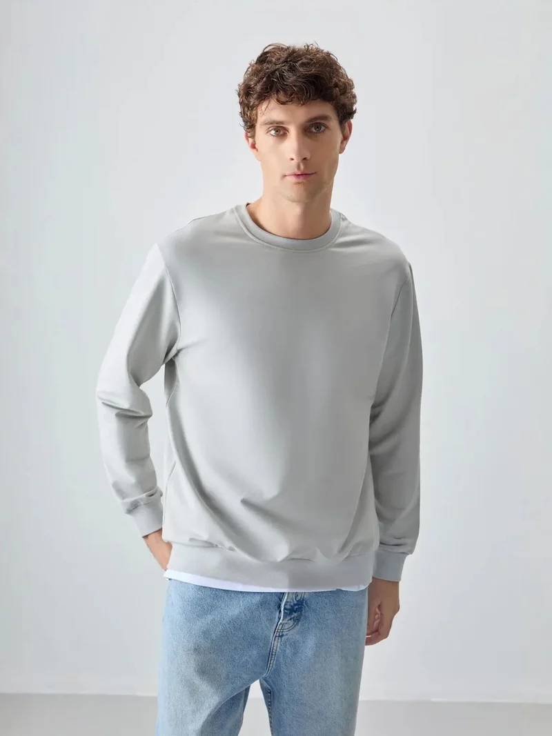 تومي لايف TOMMY Men's Plain Crew Neck Sweatshirt