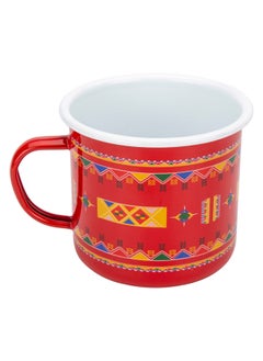 AL SANIDI Al-Qatt Al-Asiri inscription cup, Coffee cup for trips and travel, Red, 700 ml  - Image 3