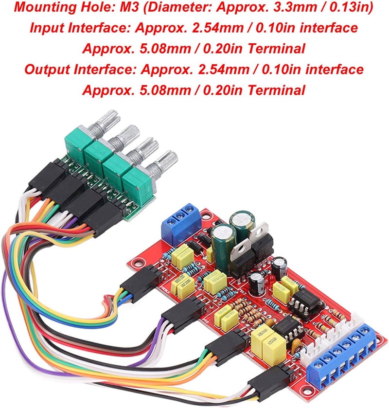 مضخم أولي NE5532، لوحة تحكم في مستوى الصوت PCB، وحدة مضخم طاقة مع تحكم في نغمات الصوت العالي والمتوسط والمنخفض لأنظمة الصوت المختلفة - Image 4