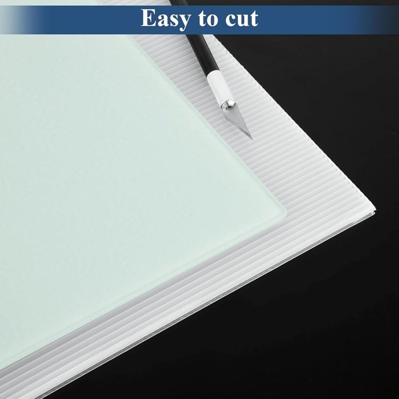 SINGHAL Plastic Corrugated Sheet White, 5mm Thick, 24x39 cm | Multipurpose PP Sheet for DIY Projects, Signage, School Use, Craft, Packaging | Reusable & Waterproof (39x24 CM, 12, Piece) - Image 5