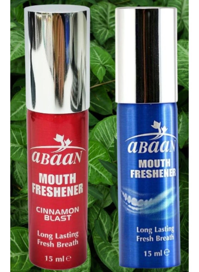 Mouth Spray Mint Blue & Red 15Ml 2PCS