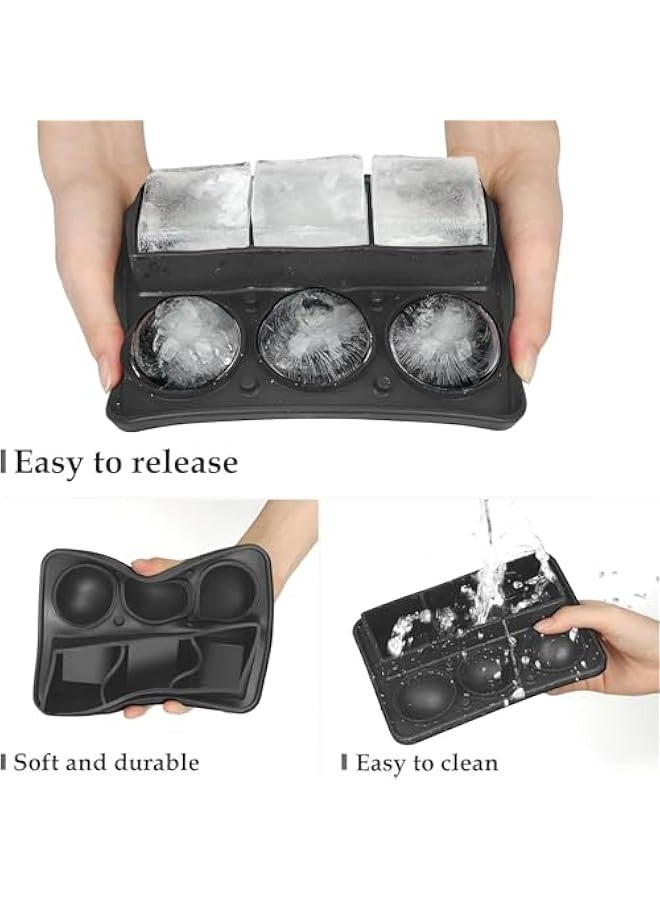 بيوينتي قالب ثلج فاخر - صُنعت صينية الثلج من سيليكون عالي الجودة يتميز بمرونة فائقة. سواءً كنت تُقام حفلًا ضخمًا أو تستمتع بليلة هادئة في منزلك، فإن هذا القالب يُعتبر الإضافة المثالية لمستلزمات المطبخ الراقية. - Image 4