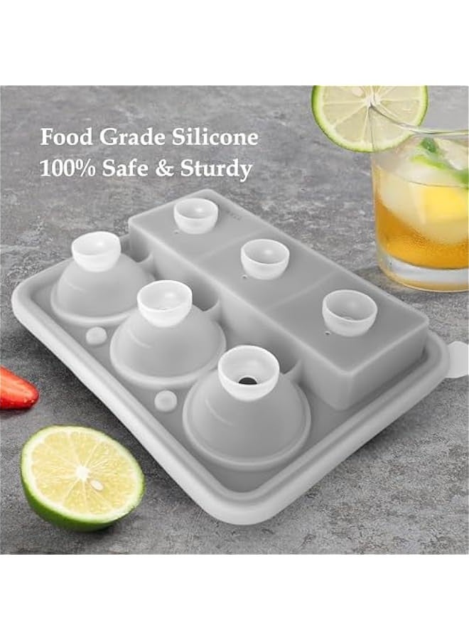 بيوينتي قالب ثلج فاخر - صُنعت صينية الثلج من سيليكون عالي الجودة يتميز بمرونة فائقة. سواءً كنت تُقام حفلًا ضخمًا أو تستمتع بليلة هادئة في منزلك، فإن هذا القالب يُعتبر الإضافة المثالية لمستلزمات المطبخ الراقية. - Image 5