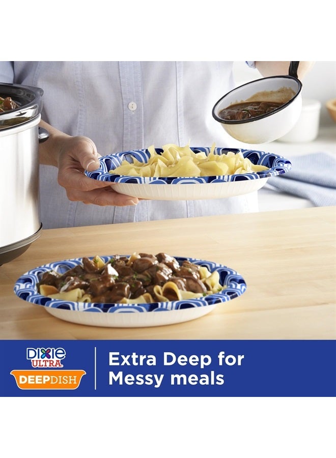 Dixie Ultra, Deep Dish Paper Plates, 28 Oz, 40 Count, Heavy Duty, Microwave-Safe, Soak-Proof, Cut Resistant, Disposable Plates For Heavy, Messy Meals - Image 5