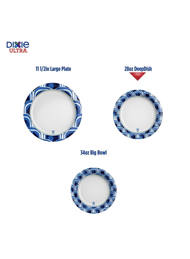 Dixie Ultra, Deep Dish Paper Plates, 28 Oz, 40 Count, Heavy Duty, Microwave-Safe, Soak-Proof, Cut Resistant, Disposable Plates For Heavy, Messy Meals - Image 4