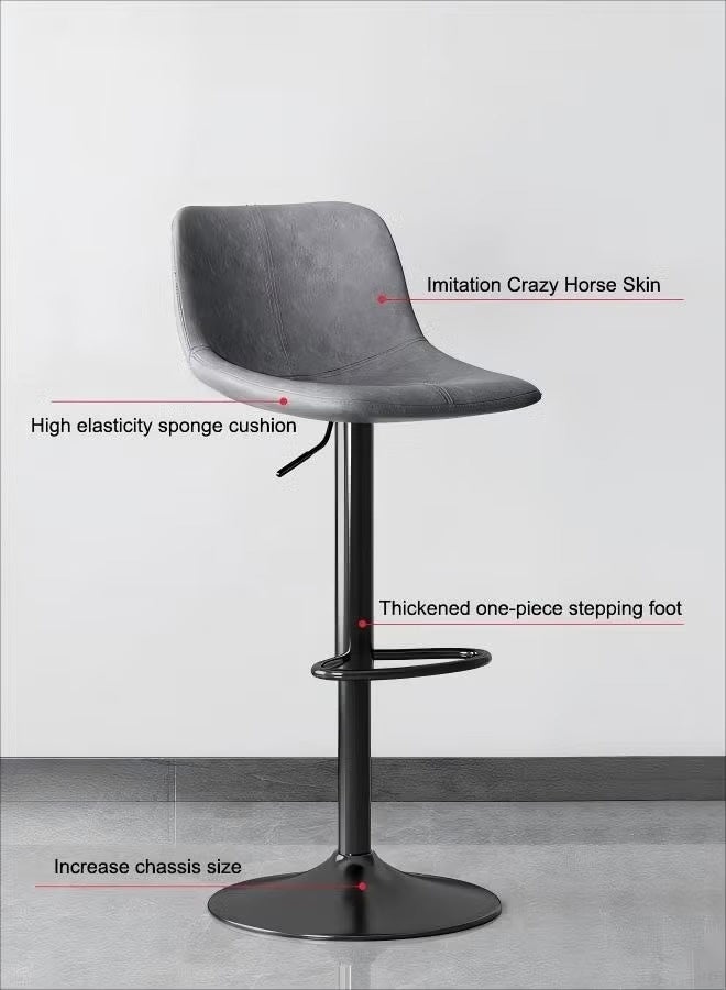 JOGAMS Bar Chairs Set of 2 Bar Chairs Bar Stool Height Adjustable 360° Swivel Kitchen Dinning Chair Modern Counter Chairs with Backrest and Footrest for Home Kitchen Cafe Parlor - Image 5