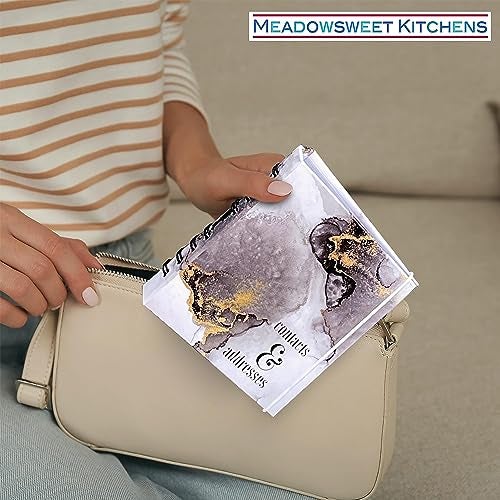 Meadowsweet Kitchens Address Book - Black Agate Design with Alphabetical Tabs & Removable Entry Cards - Image 4
