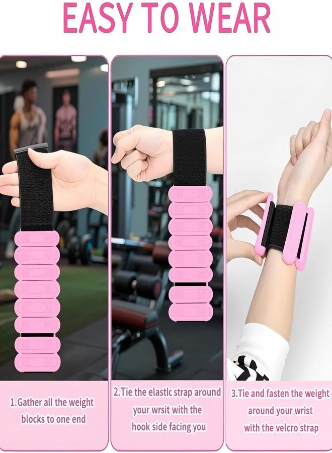 Smlper Ankle Weights Set of 2(0.5/1/2 lb Each) - Ankle Weights for Women, Adjustable Wrist Weights with Premium Silicone for Gym, Pilates, Yoga, Running, Swimming - Image 4