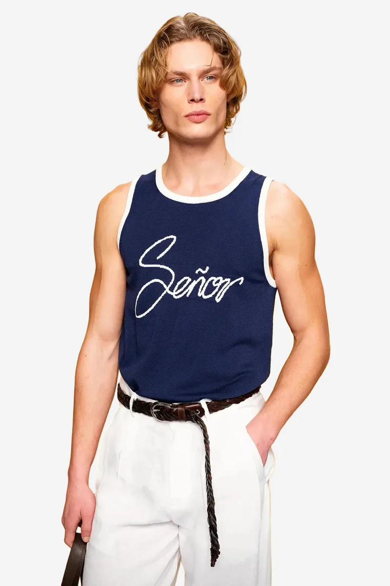 GIESTO Slim Fit Sleeveless Crew Neck Cotton T-Shirt
