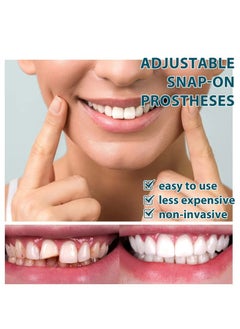EELHOE 1 Pairs Temporary Teeth Perfect Cover, Cosmetic Veneers Teeth Temporary Dentures, Adjustable Snap On, Moldable False Teeth for Beautiful Smile, Nature and Comfortable, Fit Whitening Flex Denture Cover，Teeth Veneers Whitening Dentures  - Image 5