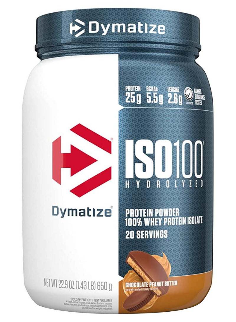 Dymatize ISO 100 20 Serving Chocolate Peanut Butter 1.43lb - Image 1