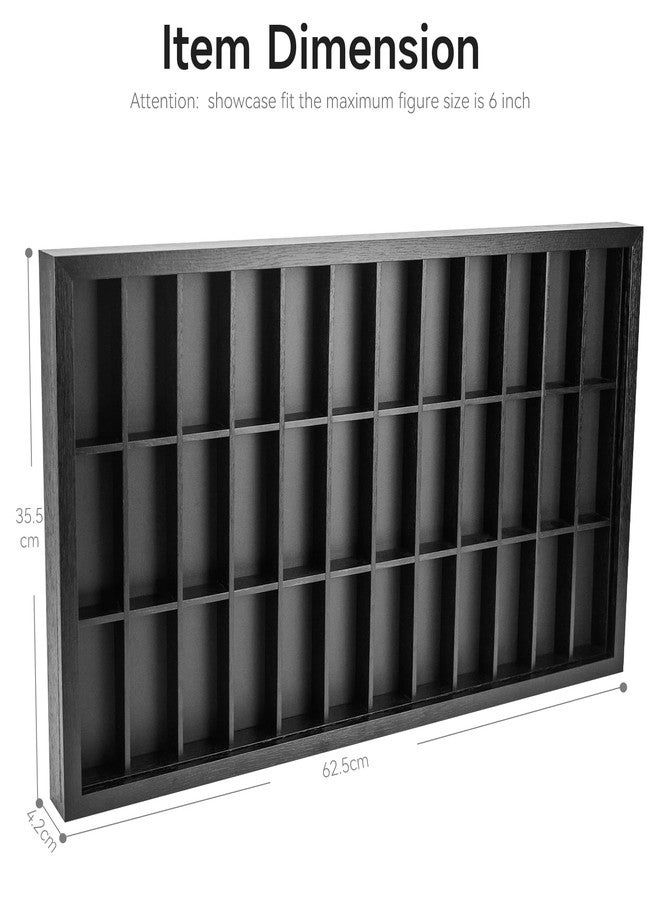 DisplayMore Wooden Display Case for Action Figures, Wall Mounted Collectors Showcase,Fit for Star Wars / GI Joe / Marvel Action Figure Toy (Fit for 3.75 inch Action Figure(36 Compartments)) - Image 2